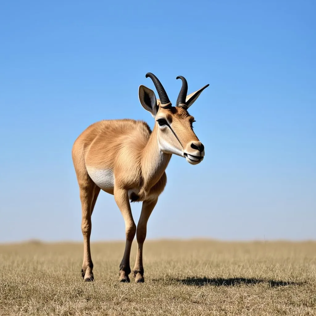 Saiga Antelope Roaming